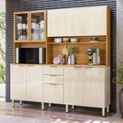 Cozinha Compacta 10 Portas 2 Gavetas com Tampo Amora Demóbile