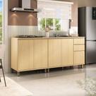 Cozinha Compacta 100 MDF 2 Peças 200cm Aura Luciane Móveis