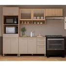 Cozinha Compacta 100% Mdf 4 Pçs 270cm Duna Luciane Móveis Freijó-cinammon Cozinha Compacta 100% Mdf 4 Pçs 270cm Duna Luciane Móveis Freijó-cinammon