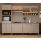 Cozinha Compacta 100% Mdf 5 Pçs 270cm Duna Luciane Móveis Freijó-cinammon Cozinha Compacta 100% Mdf 5 Pçs 270cm Duna Luciane Móveis Freijó-cinammon