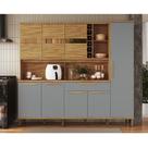 Cozinha Compacta 100% Mdf 8 Portas 1 Gaveta e Mini Adega 222cm Suécia Espresso Móveis Cozinha Compacta 100% Mdf 8 Portas 1 Gaveta e Mini Adega 222cm Suécia Espresso Móveis