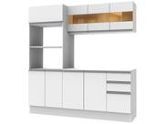 Cozinha Compacta 100% MDF Madesa Smart 190 cm Com Armário, Balcão e Tampo
