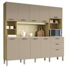 Cozinha Compacta 10P 2G 222 cm Intense Freijo Vanilla KTP