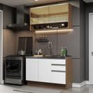 Cozinha Compacta 120002 Com Armário E Balcão Rustic/branco