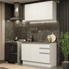 Cozinha Compacta 120003 Com Armário E Balcão Branco Branco