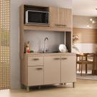 Cozinha Compacta 120cm 100% Mdf 15cm 5 Portas e 1 Gaveta