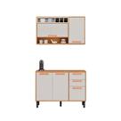 Cozinha Compacta 120cm Nápoles Off White em MDP Itatiaia