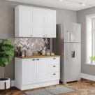 Cozinha Compacta 2 Peças 100% Mdf com Tampo Americana