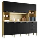Cozinha Compacta 222 Cm Intense Ktp Freijo Nero Cozinha Compacta 222 Cm Intense Ktp Freijo Nero