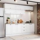 Cozinha Compacta 240cm 8 peças 10 Portas 3 Gavetas Americana Henn Cozinha Compacta 240cm 8 peças 10 Portas 3 Gavetas Americana Henn