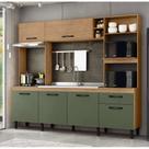 Cozinha Compacta 2,45m 6 Portas e 1 Gaveta MX Móveis Zoe