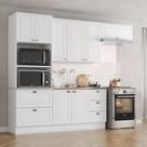 Cozinha Compacta 271,5cm 4 peças 8 Portas 5 Gavetas Americana Henn