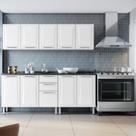 Cozinha Compacta 4 Peças 10 Portas 2 Gavetas com Tampo Itatiaia Tarsila