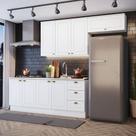 Cozinha Compacta 4 Peças com Aéreo 3 Portas Amy Casa 812