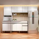 Cozinha Compacta 4 Peças com Balcão 120cm com Tampo Line