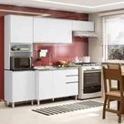 Cozinha Compacta 4 Peças Com Balcão Paris Para Pia Branco Cozinha Compacta 4 Peças Com Balcão Paris Para Pia Branco