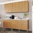 Cozinha Compacta 6 Peças, 9 Portas e 3 Gavetas
