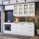 Cozinha Compacta 6 Peças Com Módulo Forno De Embutir Branco