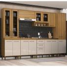 Cozinha Compacta 6 Peças Concept Prime Bege/Ipê/Cristalo