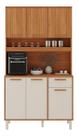 Cozinha Compacta 6 Portas 1 Gaveta 110cm Com Nicho Itaflriz- Itatiaia