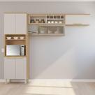 Cozinha Compacta 6 Portas New Porto Freijo/Off White Itatiaia