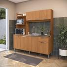 Cozinha Compacta 7 Portas e 1 Gaveta Externa de Madeira 181cm x 190cm Luna