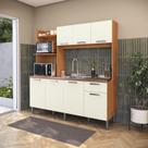 Cozinha Compacta 7 Portas e 1 Gaveta Externa de Madeira 181cm x 190cm Luna