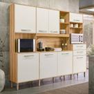 Cozinha Compacta 8 Portas 2 Gavetas em MDP Hortelã Nicioli