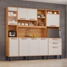 Cozinha Compacta 8 Portas 3 Gavetas 220cm Espaço para Forno e 5 Nichos Nápoles Itatiaia Cozinha Compacta 8 Portas 3 Gavetas 220cm Espaço para Forno e 5 Nichos Nápoles Itatiaia