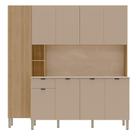 Cozinha Compacta 9 Portas 1 Gaveta 201 Cm Pulse Freijo