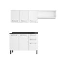 Cozinha Compacta Aço 6 Ptas 2 Gav com Nicho Evidence Branco Cozinha Compacta Aço 6 Ptas 2 Gav com Nicho Evidence Branco