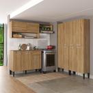 Cozinha Compacta Arizona Fusion Three 13 Portas 1 Gaveta MDP 293CM Amadeirado Cozinha Compacta Arizona Fusion Three 13 Portas 1 Gaveta MDP 293CM Amadeirado