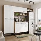 Cozinha Compacta Arizona Glam Carvalho Com Branco Carraro