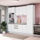Cozinha Compacta Celeste Kappesberg 100% MDF Branco 240cm Cozinha Compacta Celeste Kappesberg 100% MDF Branco 240cm