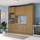 Cozinha Compacta Celeste Kappesberg 100% MDF Nogueira 240cm Cozinha Compacta Celeste Kappesberg 100% MDF Nogueira 240cm