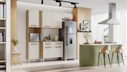 Cozinha Compacta Com 5 Portas Juma Cor Atacama Off White - Aramóveis