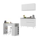 Cozinha Compacta Com Bancada Americana 1 Porta Veneza Multimóveis Mp2207 Branco Branco Cozinha Compacta Com Bancada Americana 1 Porta Veneza Multimóveis Mp2207 Branco Branco
