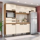 Cozinha Compacta com Tampo 7 Portas 2 Gavetas Jasmine Espresso Móveis