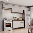 Cozinha Compacta Connect 8 Portas 2 Gavetas 100% Mdf Duna/Cristal - Henn Cozinha Compacta Connect 8 Portas 2 Gavetas 100% Mdf Duna/Cristal - Henn