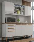 Cozinha Compacta Donna Plus 6 Portas e 2 Gavetas MDP Yescasa Branco/Mel Cozinha Compacta Donna Plus 6 Portas e 2 Gavetas MDP Yescasa Branco/Mel