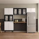 Cozinha Compacta em Aço 11 Portas Múltipla Branca Bertolini
