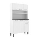 Cozinha Compacta em Aço 6 Portas 1 Gaveta Dona Maria Branco Cozinha Compacta em Aço 6 Portas 1 Gaveta Dona Maria Branco