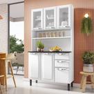 Cozinha Compacta em Aço 6 Portas (Sendo 3 de Vidro) 2 Gavetas 105cm Pratika Itatiaia Branco Cozinha Compacta em Aço 6 Portas (Sendo 3 de Vidro) 2 Gavetas 105cm Pratika Itatiaia Branco