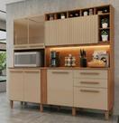 Cozinha Compacta em MDF 8 Portas 2 Gavetas Millena Yescasa