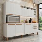 Cozinha Compacta em MDF 8 Portas 2 Gavetas Millena Yescasa