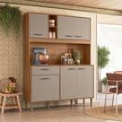 Cozinha Compacta Erva Doce 140 6 Portas 1 Gaveta Ipê/Fendy - Nicioli