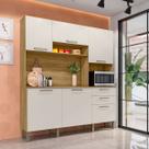 Cozinha Compacta Ferrara 6 Portas 2 Gavetas Freijó/Soft - Kits Paraná
