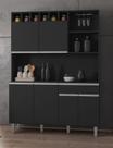 Cozinha Compacta Kit Alice 130 mt Preto Fosco Ajl