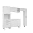 Cozinha Compacta Luana Modulada 5 Peças Parede Branca EdeCasaMoveis Cozinha Compacta Luana Modulada 5 Peças Parede Branca EdeCasaMoveis