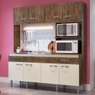 Cozinha Compacta Luisa 8 Portas 1 Gaveta Itaúba/Off White - Irm Móveis